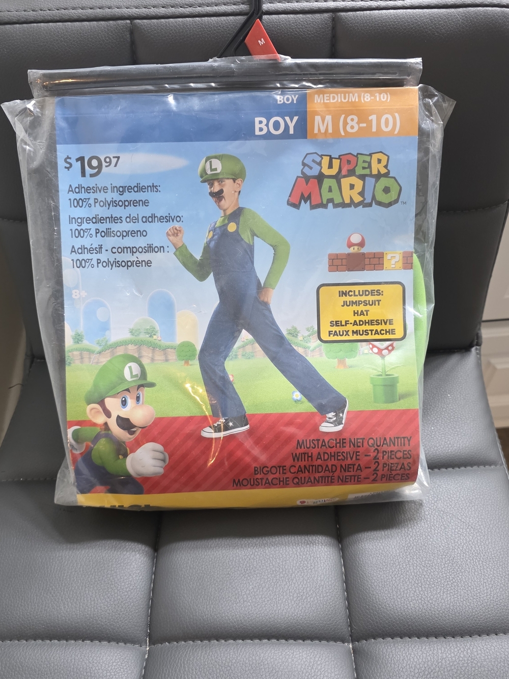 Nintendo Luigi Boys Costume - Green/Blue (M 8-10)